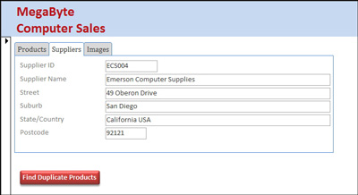 Microsoft Access 2013 form tabs, duplicate records, templates