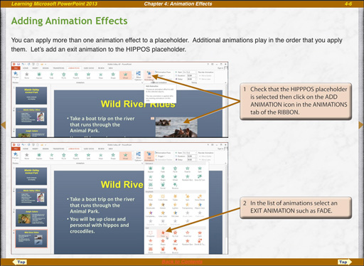 Microsoft PowerPoint 2013 ipad animation effects