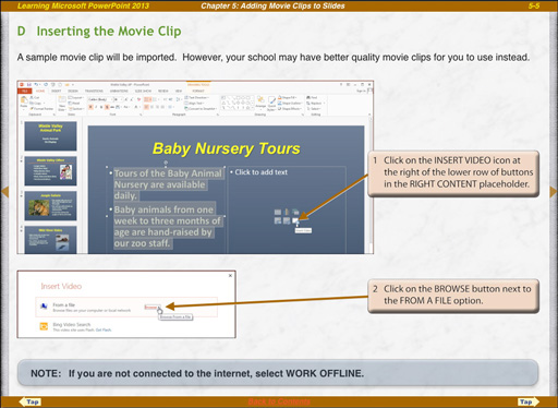 Microsoft PowerPoint 2013 ipad movie clip