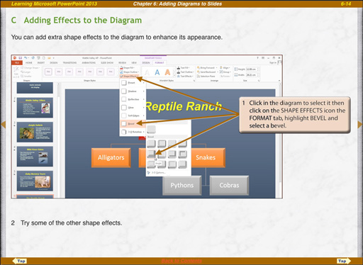 Microsoft PowerPoint 2013 ipad diagram effects