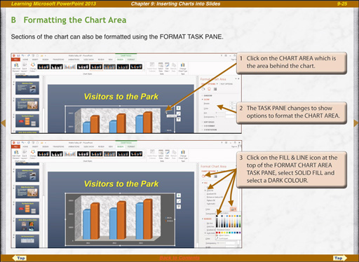 Microsoft PowerPoint 2013 ipad format chart