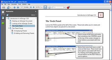 Adobe InDesign CS6 table of contents