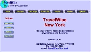 DreamWeaver 8 navigation bar