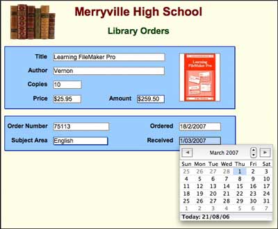 FileMaker Pro 10 formatting layouts