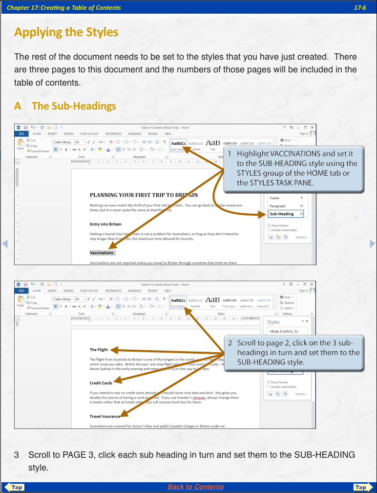 Learning Microsoft Word 2013 ipad 4