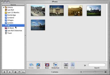 IPhoto 5 photo albums