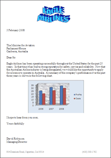 Microsoft Word 2011 charts